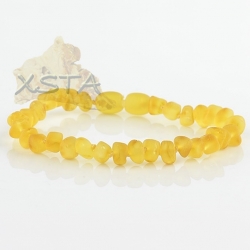Raw lemon amber beads bracelet